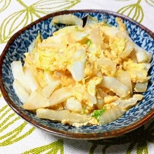 白菜のコンソメ卵とじ